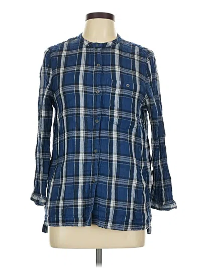 Pre-owned Calvin Klein Jeans Est.1978 Calvin Klein Jeans 3/4 Sleeve Button Down Shirt In Blue