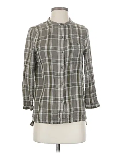 Pre-owned Calvin Klein Jeans Est.1978 Calvin Klein Jeans 3/4 Sleeve Button Down Shirt In Gray