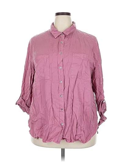 Pre-owned Calvin Klein Jeans Est.1978 Calvin Klein Jeans 3/4 Sleeve Button Down Shirt In Pink