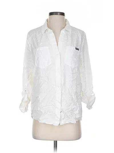 Pre-owned Calvin Klein Jeans Est.1978 Calvin Klein Jeans 3/4 Sleeve Button Down Shirt In White