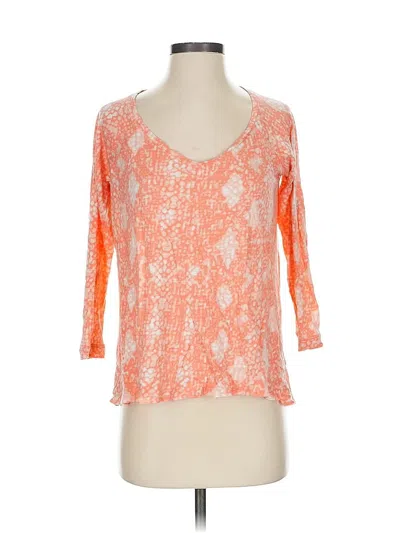 Pre-owned Calvin Klein Jeans Est.1978 Calvin Klein Jeans 3/4 Sleeve T-shirt In Orange