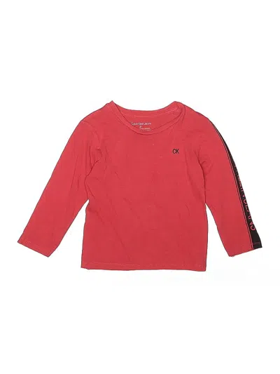Pre-owned Calvin Klein Jeans Est.1978 Kids' Calvin Klein Jeans 3/4 Sleeve T-shirt In Red
