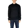 Calvin Klein Jeans Est.1978 Calvin Klein Jeans Black Cotton Rigenerato Men's Sweater In Black