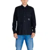 Calvin Klein Jeans Est.1978 Calvin Klein Jeans Black Cotton Rigenerato Men's Shirt In Black
