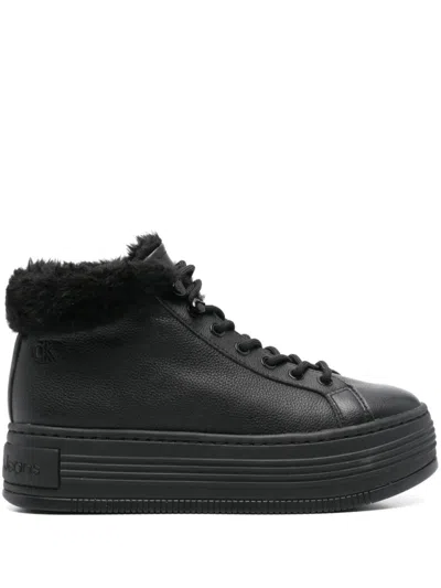 Calvin Klein Jeans Est.1978 Calvin Klein Jeans Bold Low Laceup Booties In Black