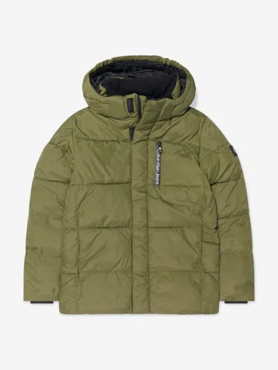 Calvin Klein Jeans Est.1978 Kids' Calvin Klein Jeans Calvin Klein Boys Essential Puffer Jacket 4 Years Green By Childsplay Clothing