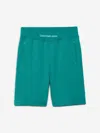Calvin Klein Jeans Est.1978 Calvin Klein Jeans Calvin Klein Boys Intarsia Logo Terry Shorts In Green