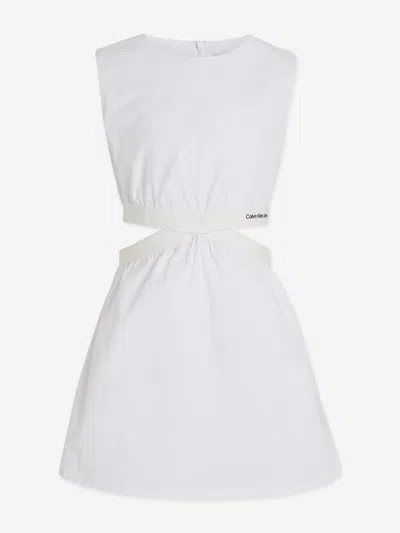 Calvin Klein Jeans Est.1978 Babies' Calvin Klein Jeans Calvin Klein Girls Minimalistic Tape Dress In White