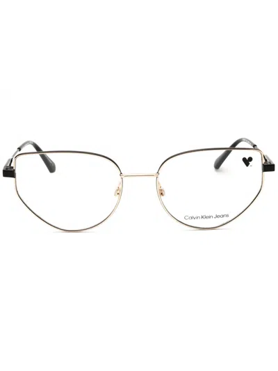 Calvin Klein Jeans Est.1978 Calvin Klein Jeans Cat-eye Eyeglasses For Women - Ckj22219 In Gold