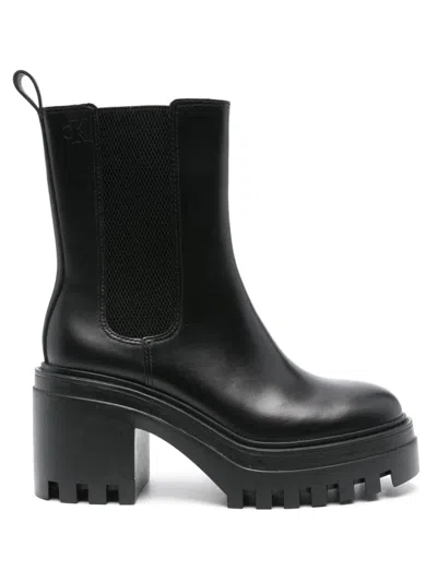 Calvin Klein Jeans Est.1978 Calvin Klein Jeans Chunky Heeled Chelsea Ankle Boot In Black