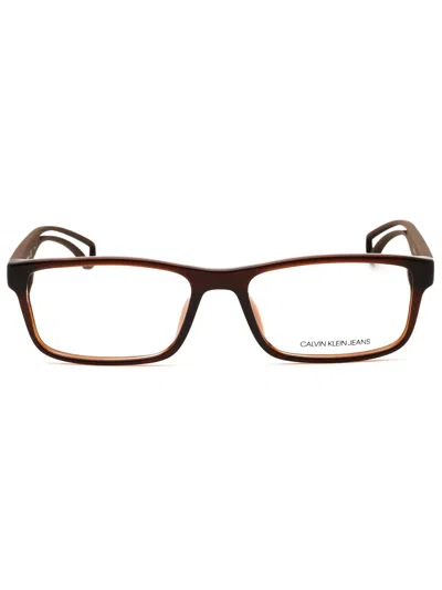 Calvin Klein Jeans Est.1978 Calvin Klein Jeans Ckj19509 Unisex Rectangular Eyeglasses In Brown