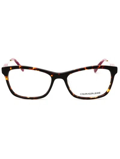 Calvin Klein Jeans Est.1978 Calvin Klein Jeans Ckj21800 Women's Rectangular Acetate Eyeglasses In Black