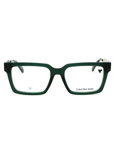 Calvin Klein Jeans Est.1978 Calvin Klein Jeans Ckj23619 Eyeglasses In Green/clear Demo Lens