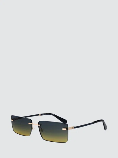 Calvin Klein Jeans Est.1978 Calvin Klein Jeans Petrol To Beige Metal Sunglasses In Transparent