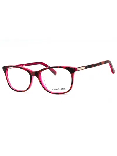 Calvin Klein Jeans Est.1978 Calvin Klein Jeans Ckj303 Eyeglasses In Pink Tortoise/clear Demo Lens