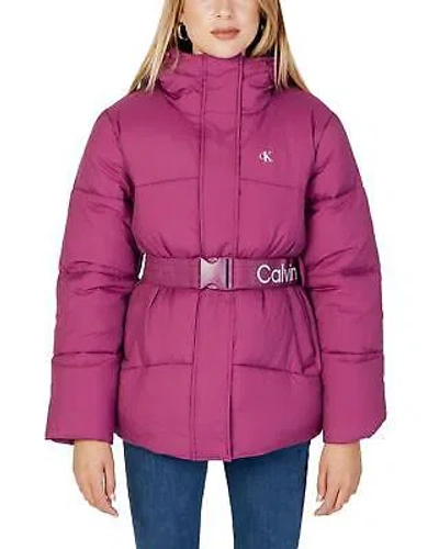 Pre-owned Calvin Klein Jeans Est.1978 Calvin Klein Jeans Hooded Jacket With Zip And Button Fastening - Jackets - In Purple