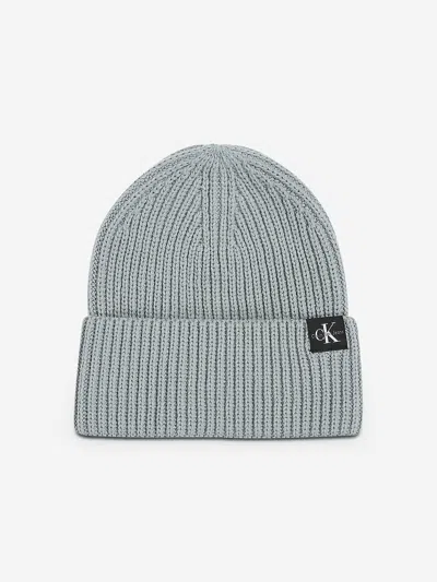 Calvin Klein Jeans Est.1978 Calvin Klein Jeans Kids Monogram Rib Beanie In Green