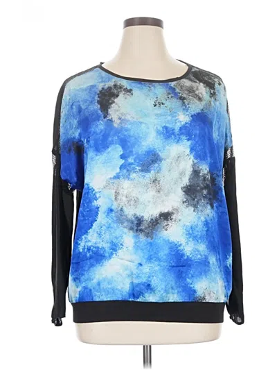 Calvin Klein Jeans Est.1978 Calvin Klein Jeans Long Sleeve Blouse In Blue