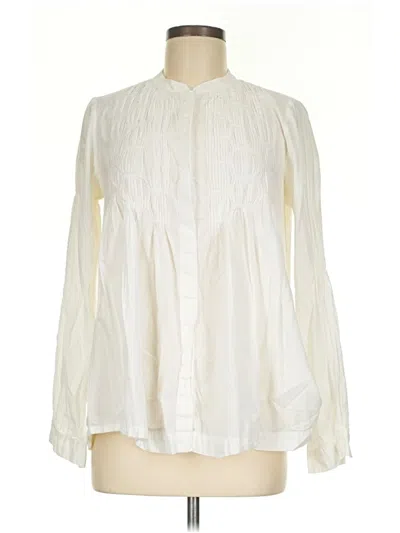 Pre-owned Calvin Klein Jeans Est.1978 Calvin Klein Jeans Long Sleeve Blouse In Ivory