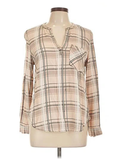 Pre-owned Calvin Klein Jeans Est.1978 Calvin Klein Jeans Long Sleeve Blouse In Tan