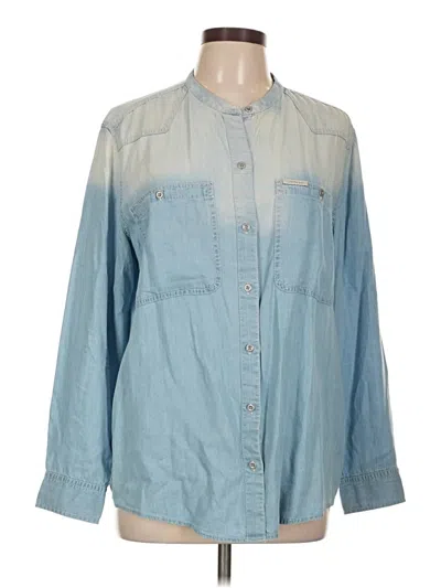 Pre-owned Calvin Klein Jeans Est.1978 Calvin Klein Jeans Long Sleeve Button Down Shirt In Blue