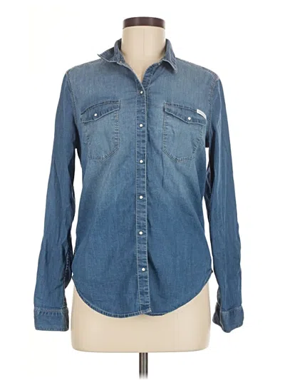 Pre-owned Calvin Klein Jeans Est.1978 Calvin Klein Jeans Long Sleeve Button Down Shirt In Blue