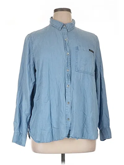 Pre-owned Calvin Klein Jeans Est.1978 Calvin Klein Jeans Long Sleeve Button Down Shirt In Blue