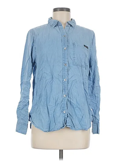 Pre-owned Calvin Klein Jeans Est.1978 Calvin Klein Jeans Long Sleeve Button Down Shirt In Blue