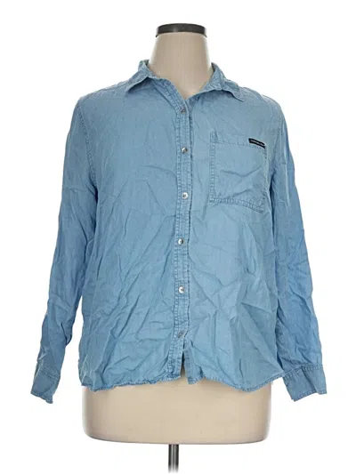Pre-owned Calvin Klein Jeans Est.1978 Calvin Klein Jeans Long Sleeve Button Down Shirt In Blue
