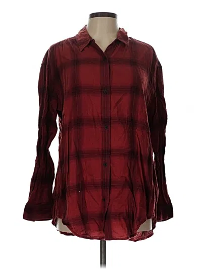 Pre-owned Calvin Klein Jeans Est.1978 Calvin Klein Jeans Long Sleeve Button Down Shirt In Burgundy