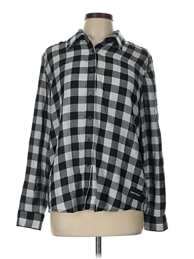 Pre-owned Calvin Klein Jeans Est.1978 Calvin Klein Jeans Long Sleeve Button Down Shirt In Gray