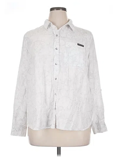 Pre-owned Calvin Klein Jeans Est.1978 Calvin Klein Jeans Long Sleeve Button Down Shirt In Silver
