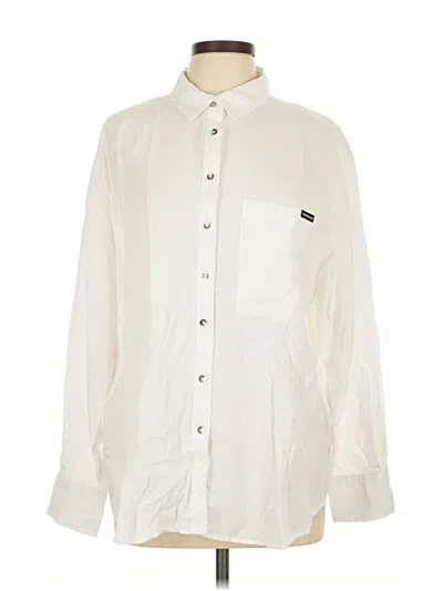 Pre-owned Calvin Klein Jeans Est.1978 Calvin Klein Jeans Long Sleeve Button Down Shirt In White