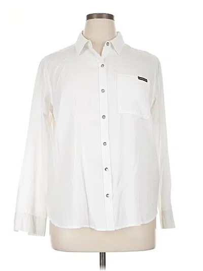 Pre-owned Calvin Klein Jeans Est.1978 Calvin Klein Jeans Long Sleeve Button Down Shirt In White
