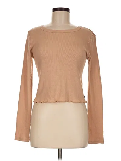 Pre-owned Calvin Klein Jeans Est.1978 Calvin Klein Jeans Long Sleeve Top In Tan