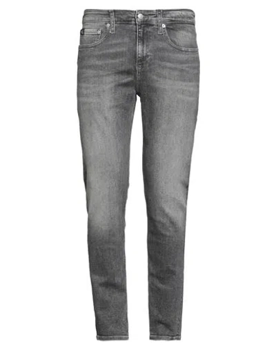 Calvin Klein Jeans Est.1978 Calvin Klein Jeans Man Jeans Grey Size 34w-32l Cotton, Elasterell-p, Elastane In Gray