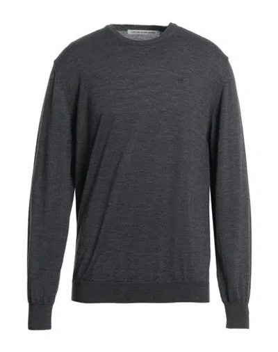 Calvin Klein Jeans Est.1978 Calvin Klein Jeans Man Sweater Grey Size Xxl Merino Wool In Grey