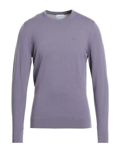 Calvin Klein Jeans Est.1978 Calvin Klein Jeans Man Sweater Lilac Size Xxl Merino Wool