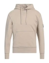 Calvin Klein Jeans Est.1978 Calvin Klein Jeans Man Sweatshirt Khaki Size Xs Cotton, Elastane In Beige