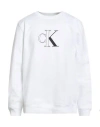 Calvin Klein Jeans Est.1978 Calvin Klein Jeans Man Sweatshirt White Size Xxl Cotton, Polyester In White