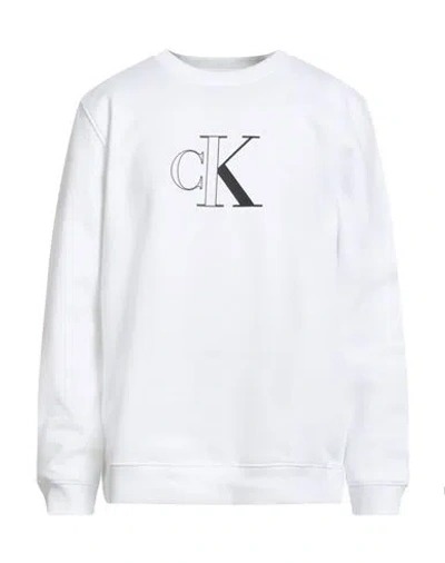 Calvin Klein Jeans Est.1978 Calvin Klein Jeans Man Sweatshirt White Size Xxl Cotton, Polyester