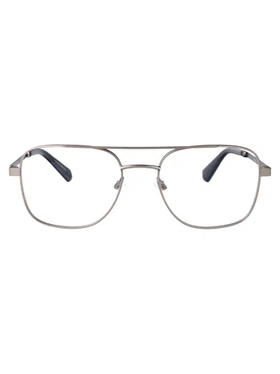 Calvin Klein Jeans Est.1978 Calvin Klein Jeans Matte Light Gunmetal Metal Glasses In Gray