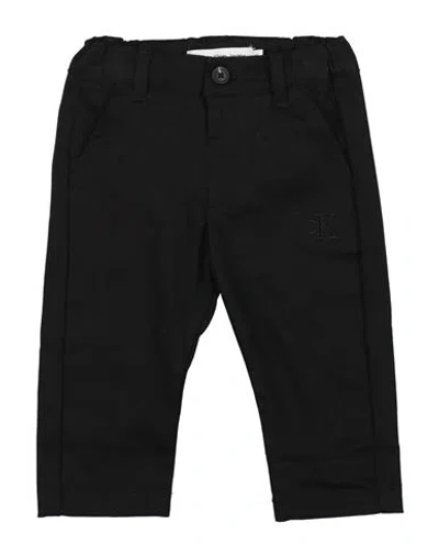 Calvin Klein Jeans Est.1978 Babies' Calvin Klein Jeans Newborn Boy Pants Black Size 3 Cotton, Elastane