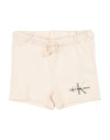 Calvin Klein Jeans Est.1978 Babies' Calvin Klein Jeans Newborn Boy Shorts & Bermuda Shorts Beige Size 3 Cotton, Elastane