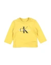 Calvin Klein Jeans Est.1978 Babies' Calvin Klein Jeans Newborn Boy T-shirt Yellow Size 3 Cotton, Elastane