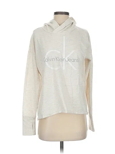 Pre-owned Calvin Klein Jeans Est.1978 Calvin Klein Jeans Pullover Hoodie In White