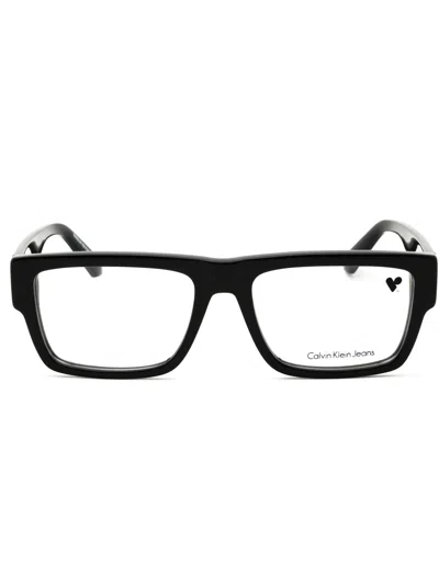 Calvin Klein Jeans Est.1978 Calvin Klein Jeans Rectangular Unisex Eyeglasses - Ckj24634n In Black