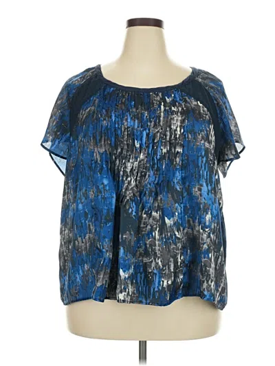 Pre-owned Calvin Klein Jeans Est.1978 Calvin Klein Jeans Short Sleeve Blouse In Blue