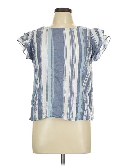 Pre-owned Calvin Klein Jeans Est.1978 Calvin Klein Jeans Short Sleeve Blouse In Blue