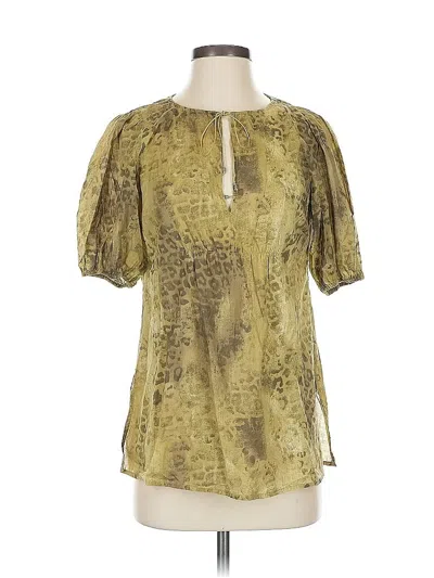 Pre-owned Calvin Klein Jeans Est.1978 Calvin Klein Jeans Short Sleeve Blouse In Gold
